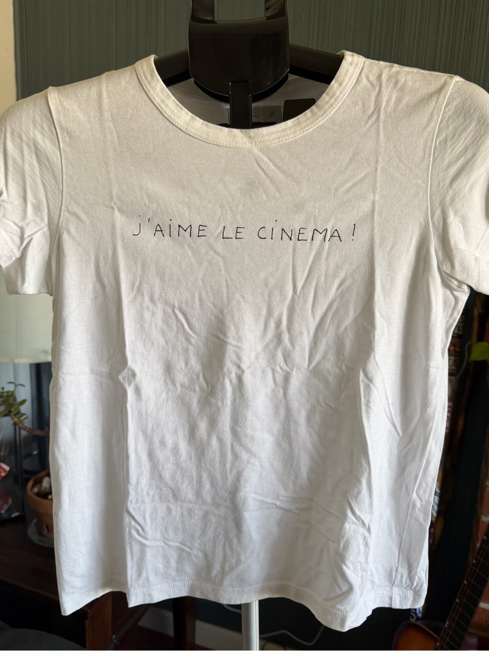 Agnes B. White 'J'aime Le Cinema' Short Sleeve Tee